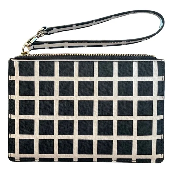 Kate Spade New York Laurel Way Printed Check Wristlet Phone Clutch New Condition - Picture 4 of 7